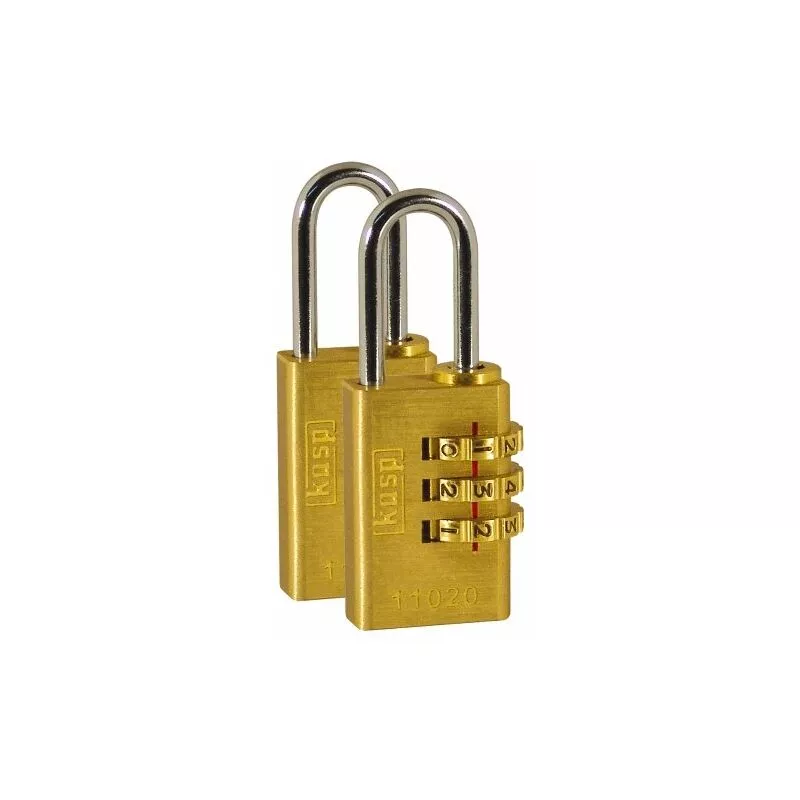 Kasp - K11020D2 - candados de combinación de latón: paquete de dos unidades - 20 mm barato
