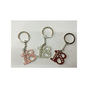 Keychain 18 años de cumpleaños Gadget Gadget Fiest Gift Decimocuana - Azzurro barato