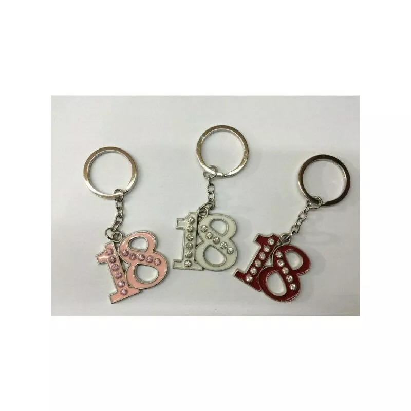 Keychain 18 años de cumpleaños Gadget Gadget Fiest Gift Decimocuana - Azzurro barato