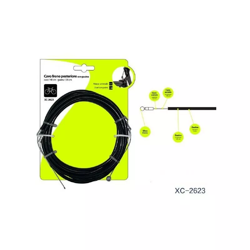 Kit 2 pcs Cable de alambre de freno con vaina trasera universal para bicicleta XC-2623 barato