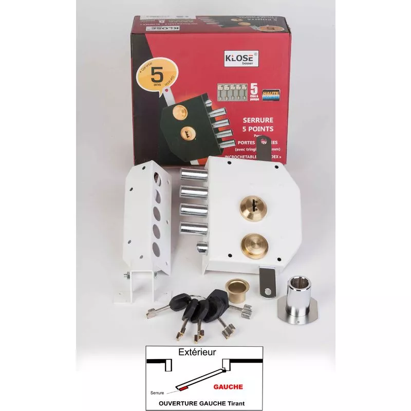 Klose Besser - Cerrada de 5 Puntos con Tirador «Blindex» 5 llaves de Seguridad