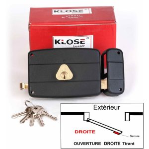 Klose Besser - Cerradura Monopunto de Sobreponer con Tirador Horizontal 140x92 mm - (Similar jpm cisa ...) 3 llaves 50mm - Derecho barato