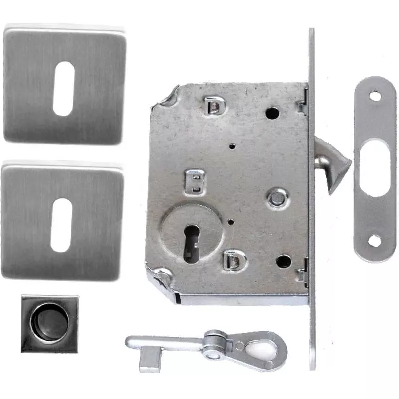 Klose Besser - Cerradura de Corredera Cuadrado Colo acero inoxidable con Llave Cuadrada a ras barato
