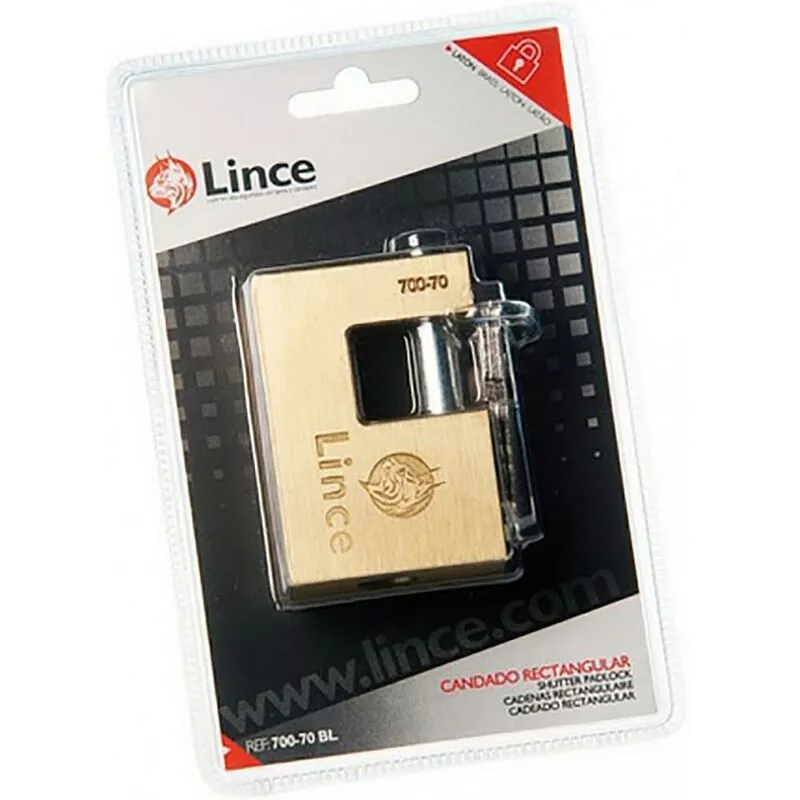 Lince - Candado Seguridad Arco Rectangular 70Mm Laton Laton 70070 barato