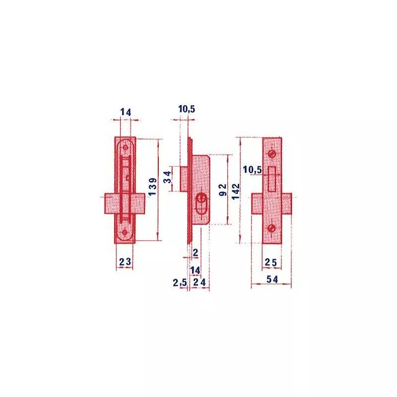 Lince - Cerradura Metalica Embutir 23X14Mm 5552 Niquel Picaporte barato