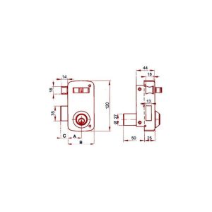Lince - cerradura sobreponer 5056A 60 he iz. barato