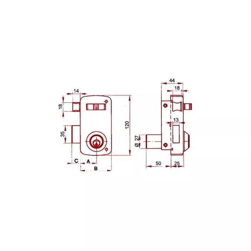 Lince - cerradura sobreponer 5056A 60 he iz. barato