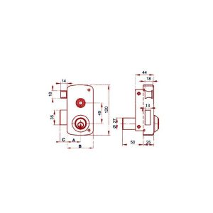 Lince - cerradura sobreponer 5056B 60 he dr. barato