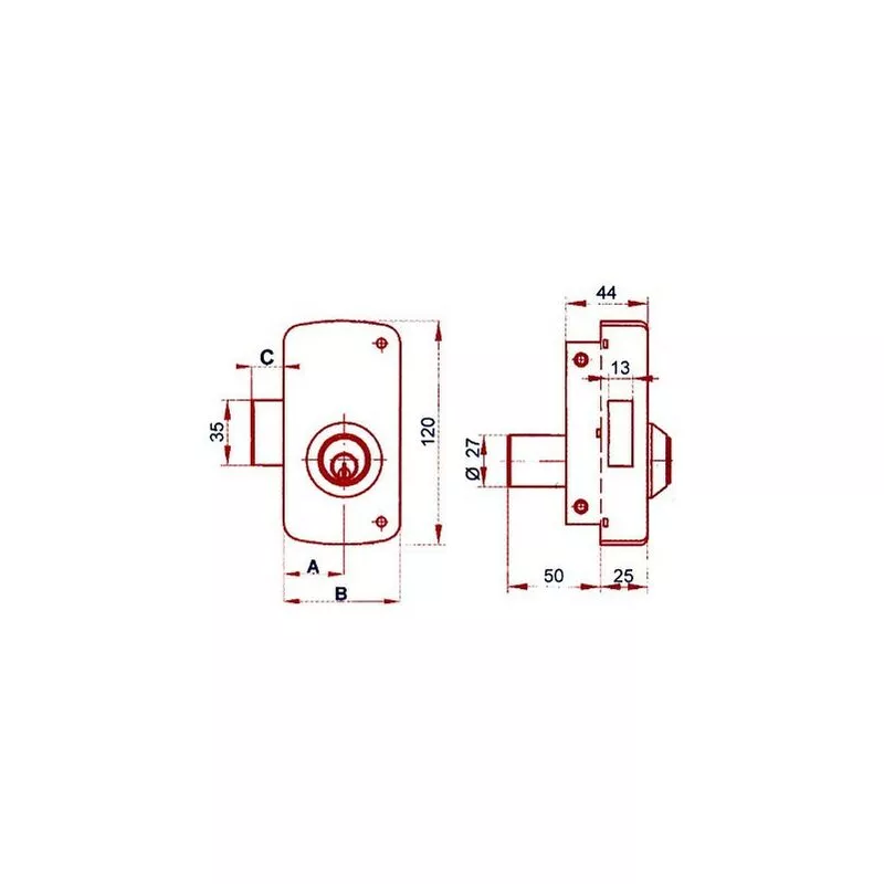 Lince - cerradura sobreponer 5056C 60 he dr. barato