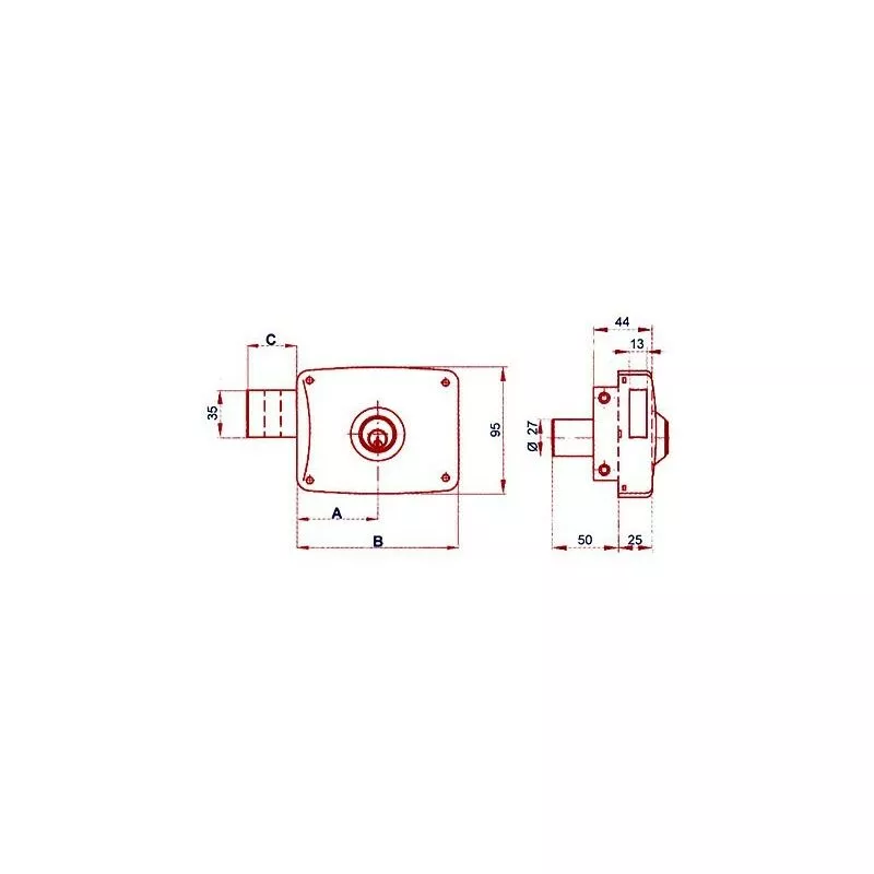 Lince - cerradura sobreponer 5124A 100 he dr. barato