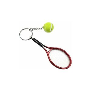 Ljsaao Mini Raqueta de Tenis Llavero Llavero Novedad Mini Tenis Colgante Coche Deportivo Llavero Regalo - dopa barato