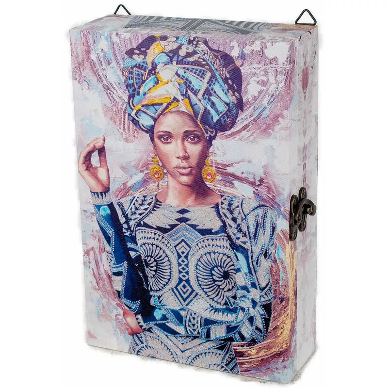 Llavero Adorno Pared Llavero Cuelgallaves Azul 7x20x30cm 27560 - Azul - Signes Grimalt barato