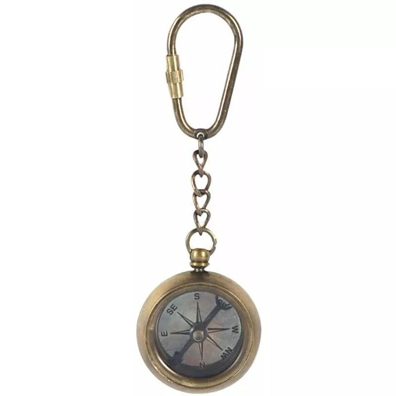 Llavero Decoracion Llavero Brújula Nautico Dorado 4x11x1cm 15843 - Dorado - Signes Grimalt barato