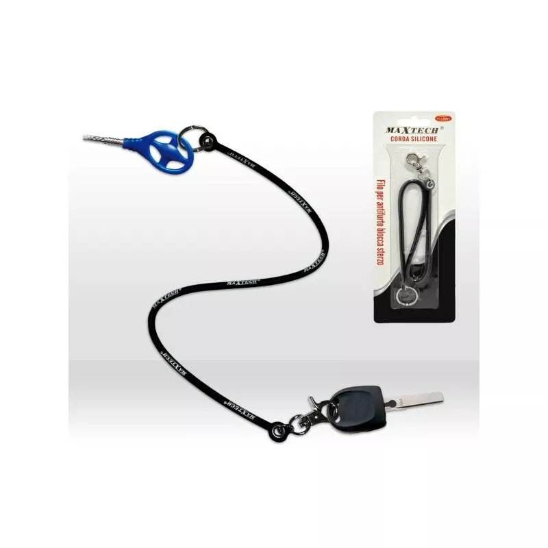 Llavero de cuerda de alambre de silicona para eje de bloqueo del eje barato