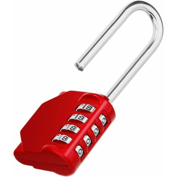 Long Locker Sports Locker Candado De Combinación Candado De Combinación De 4 Dígitos Juego De Escape Rojo Barato