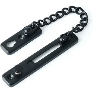 Lycxames - Cadena de puerta de seguridad Limitador de puerta Cerradura de puerta antirrobo con resorte estrecho con tornillos para puerta interna del barato