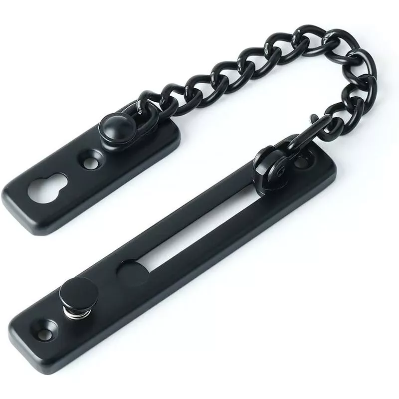 Lycxames - Cadena de puerta de seguridad Limitador de puerta Cerradura de puerta antirrobo con resorte estrecho con tornillos para puerta interna del barato