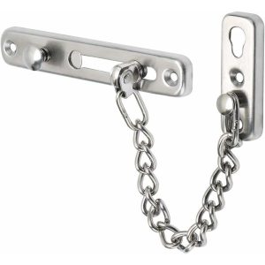 Lycxames - Cadena de puerta de seguridad Limitador de puerta estrecha Cerradura de puerta antirrobo con resorte con tornillos para puerta interna del barato