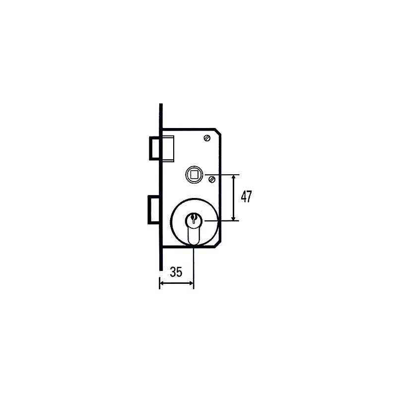 MCM - cerradura embutir 1501-2P 45 barato