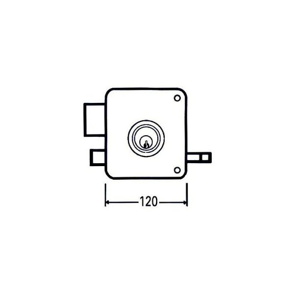 MCM - cerradura sobreponer 2525 pr 120 dr barato