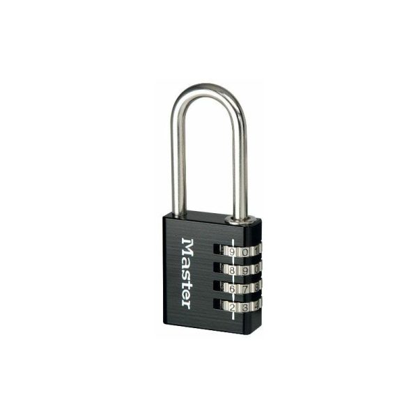 Master Lock - 7640EURDBLK - Candado de combinación cifrado con horquilla larga (4 dígitos