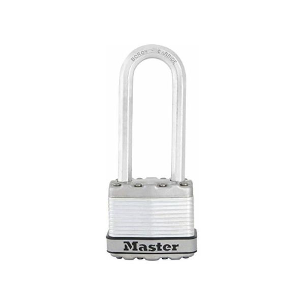 Master Lock - Candado Alta Seguridad [Llaves] [Acero Laminado] [Exterior] [Arco xl] M1EURDLJ - Ideal para Portales