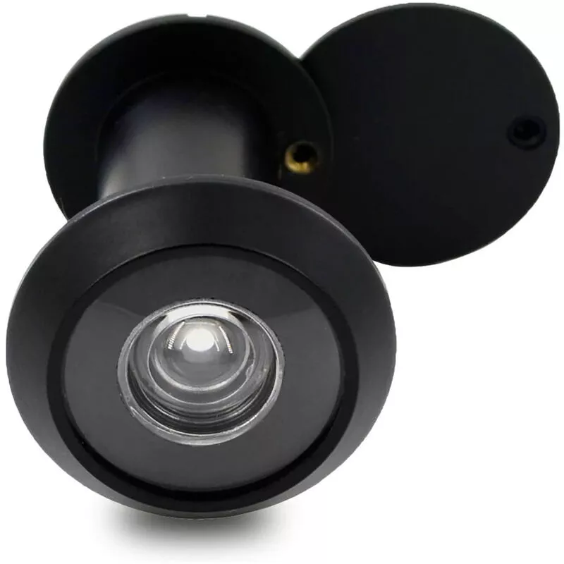 Mirilla Puerta con Cubierta de Privacidad Visor de Puerta de Seguridad de 200 Grados Ø14mm para Hogar Oficina Hotel - Negro barato