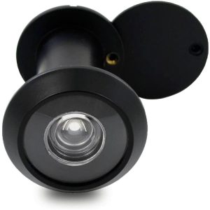 Mirilla Puerta con Cubierta de Privacidad Visor de Puerta de Seguridad de 200 Grados Ø16mm para Hogar Oficina Hotel - Negro barato