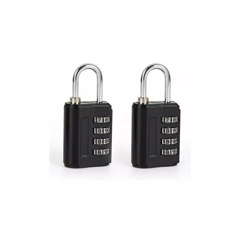 Modou - Candado de combinación portátil para equipaje de 4 dígitos (negro) 2 piezas lylm barato