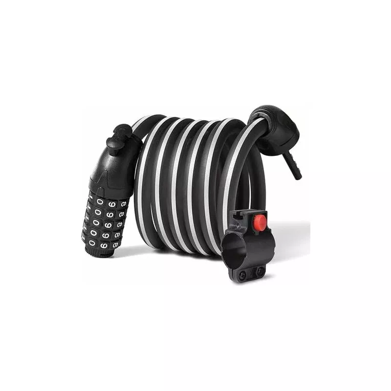 Modou - cham – Candado para bicicleta de montaña ecpjk con cable reflectante de 5 dígitos y candado para cuadro barato