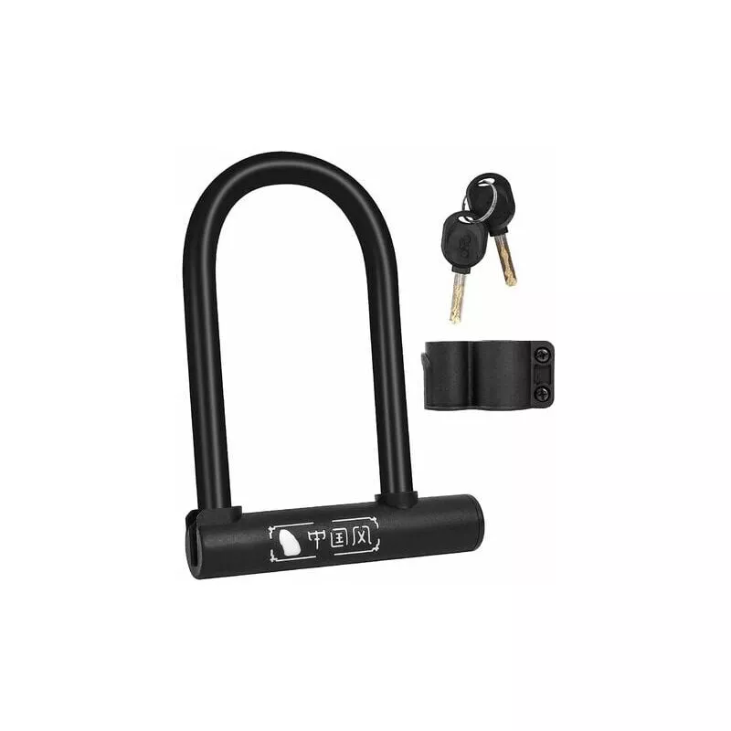Modou - cham - amjmsw Candado en u impermeable antioxidante para bicicleta de pvc con 2 llaves y soporte de montaje barato