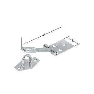 Moraillon en alambre galvanizado 100x30 mm barato