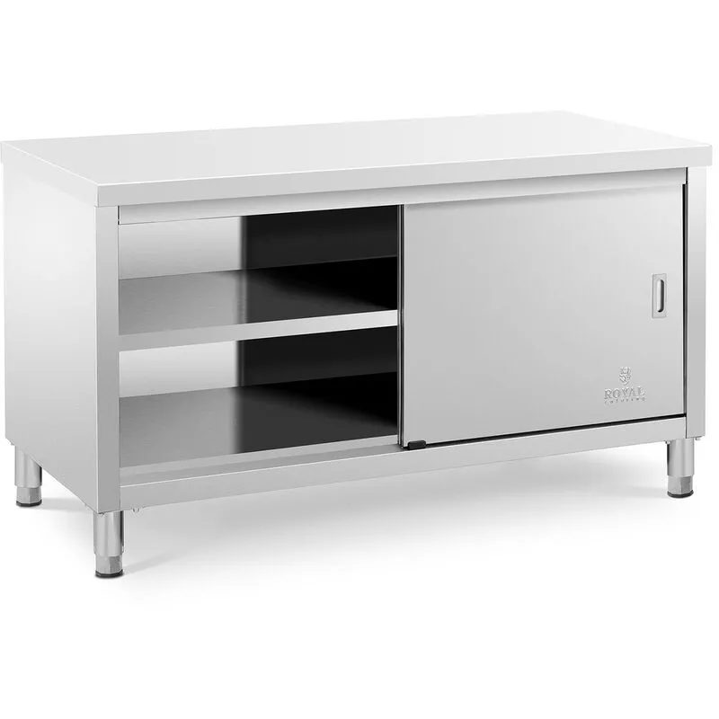 Mueble Neutro Para Cocina Armario Bajo De Hostelería Acero Inoxidable 150x70 cm - Plateado barato