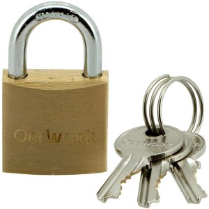 Orework - Candado latón arco normal - Llaves iguales - 38 mm - Blíster barato