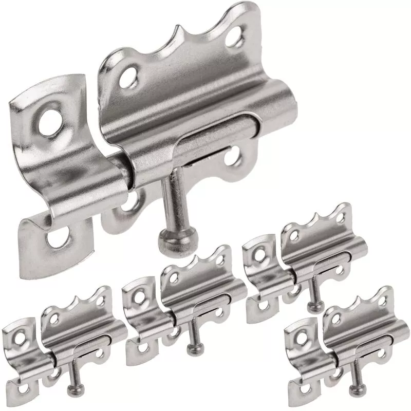 Pack de 5 unidades pasador cerrojo para puertas color cromado de 30 mm - Primematik barato
