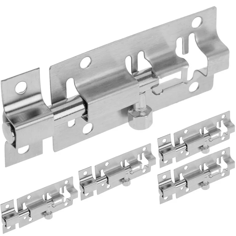 Pack de 5 unidades pasador cerrojo para puertas color cromado de 45 mm - Primematik barato