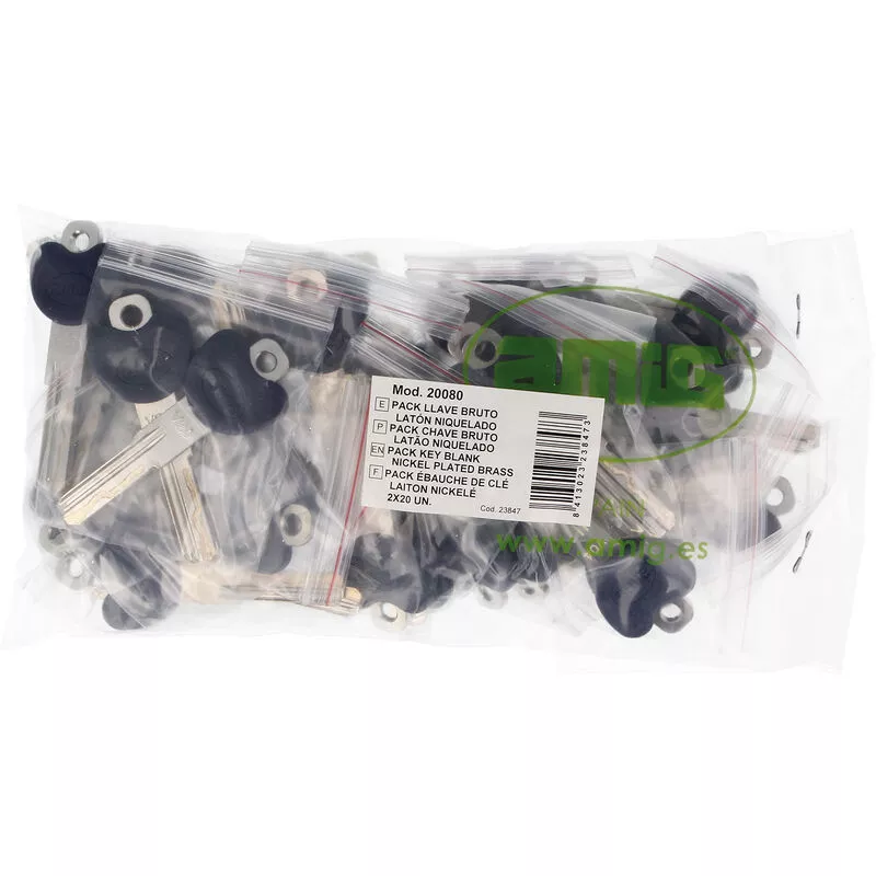 Pack llaves en bruto Latón Niquelado Amig modelo 20080 barato
