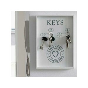 Panel de llaves Appendi Keys de madera 4 ganchos 24 x 32 cm Amo mi casa barato