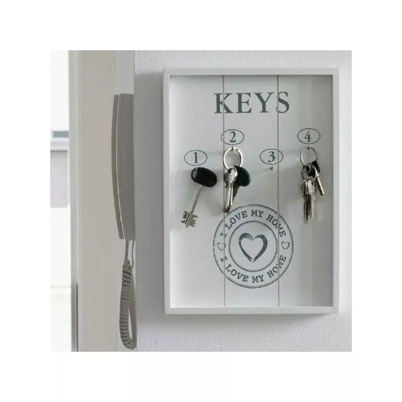 Panel de llaves Appendi Keys de madera 4 ganchos 24 x 32 cm Amo mi casa barato