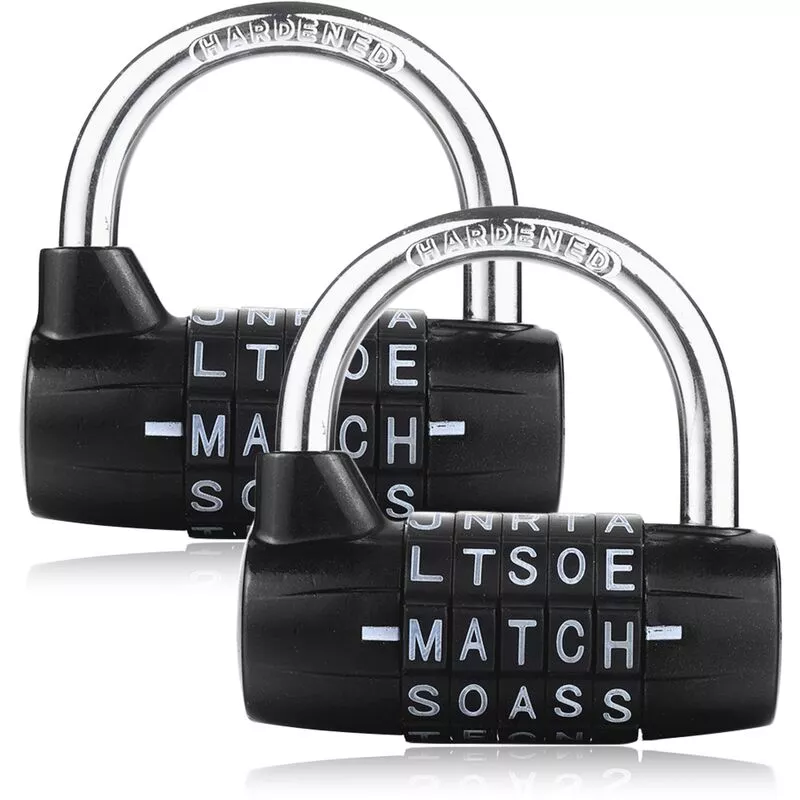 Paquete de 2 candados de 5 letras con palabra