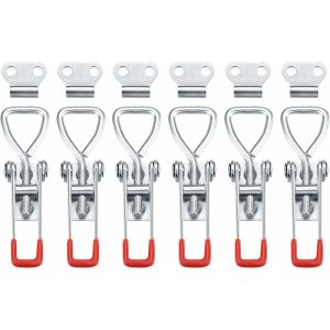 Paquete de 6 pestillos de abrazadera de palanca ajustables de metal - Capacidad de carga de 100 kg - Tamaño pequeño - Lycxames barato