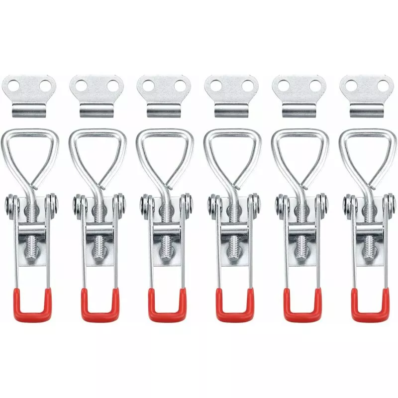 Paquete de 6 pestillos de abrazadera de palanca ajustables de metal - Capacidad de carga de 100 kg - Tamaño pequeño - Lycxames barato