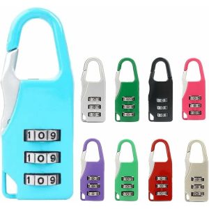 Paquete de 9 minicandados con combinación de 3 dígitos - Reajustables - 9 colores barato