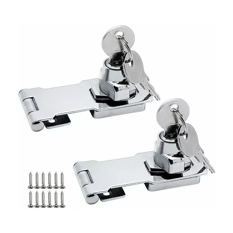 Pares de pestillos de bloqueo de aleación de zinc de 80 mm con candado y pestillo de pestillo de llave barato