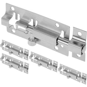 Pasador cerrojo cromado para puertas en color plata de 100 mm 5 unidades - Prixprime barato