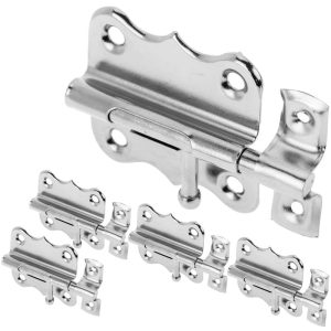 Pasador cerrojo cromado para puertas en color plata de 40 mm 5 unidades - Prixprime barato