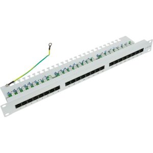 Patch panel de 24 RJ45 Cat.5e utp 1U blanco con peine - Rackmatic barato