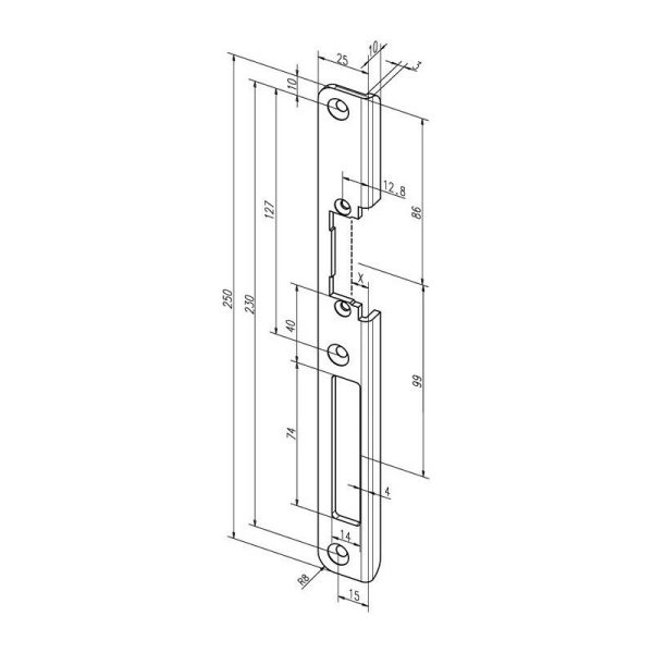 Percutor acodado 63 b va An.25mm L.250mm ktg din l Assa Abloy barato