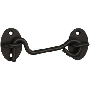 Pestillo de puerta negro Pestillo de ojo de gancho Pestillo de puerta de acero inoxidable de hardware pesado barato