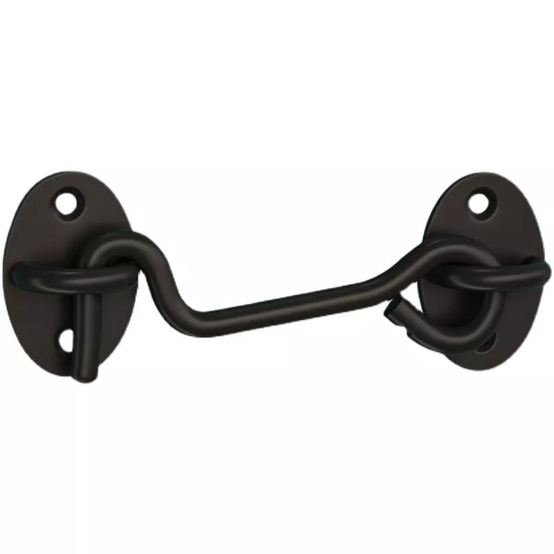 Pestillo de puerta negro Pestillo de ojo de gancho Pestillo de puerta de acero inoxidable de hardware pesado barato